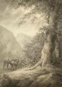Paesaggio Montuoso Con Asinelli Paesaggio Montuoso Con Asinelli