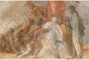 Study In The Manner Of West""""s, The Death Of General Wolfe by Benjamin West