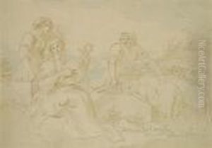 The Meeting Of Jacob And Rachel At The Well by Benjamin West