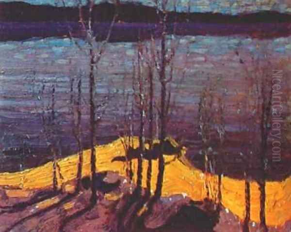 Moonlight and Birches - view 1
