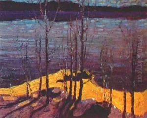 Moonlight and Birches by Thomas Thompson