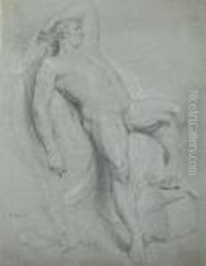 A Male Nude In The Pose Of The Barberini Faun by Benjamin West
