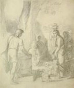 The Meeting Of Jacob And Rachel At The Well by Benjamin West