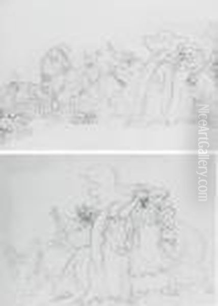 Studies For 'the Crucifixion' by Benjamin West