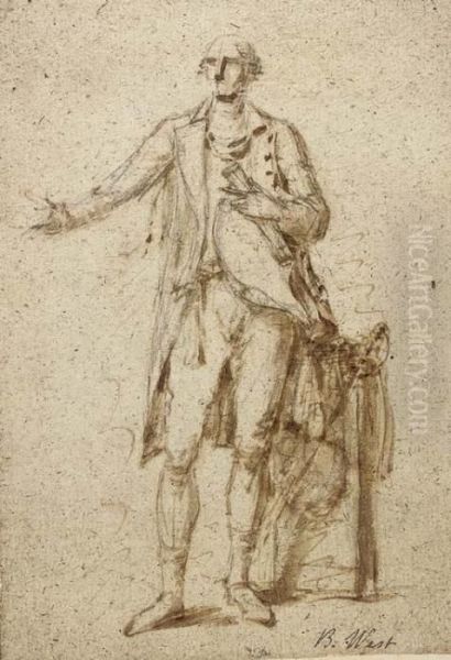 Study Of A Standing Man, Possibly A Study For Portrait Of Lord Camden - view 1