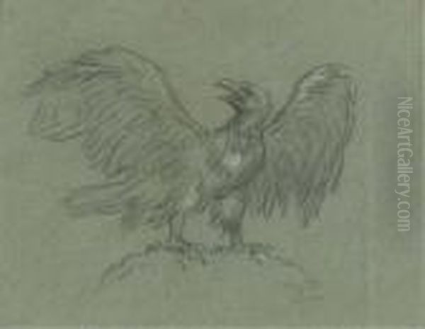 Eagle With Wings Spread - view 1