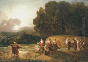 The First Interview Of Telemachus With Calypso by Benjamin West