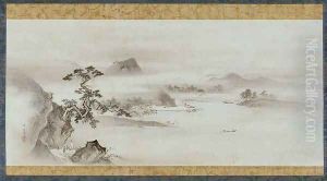 Scholar Viewing a Lake by Kano Tan'yu