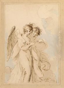 Two Angels Singing by Benjamin West