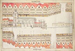 Map of Cheapside, London, 1585 by Ralph Treswell