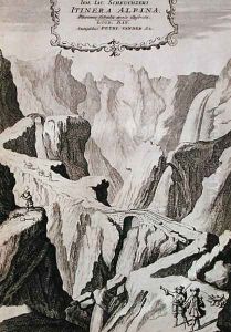 Frontispiece to Volume I of Itinera Alpina by Johann Jacob Scheuchzeri, published 1706 by Tigurina, Anna Wasera