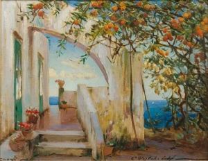 La Terrasse A Capri by Constantin Alexandr. Westchiloff