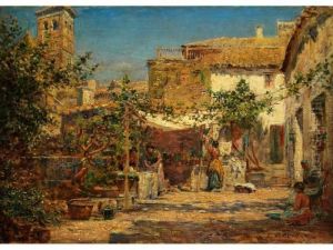 Der Italienische Hof/ Capri by Constantin Alexandr. Westchiloff