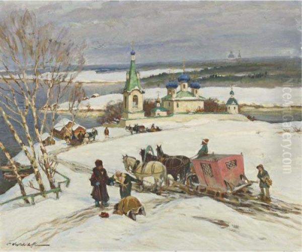 Village Winter Scene - view 1