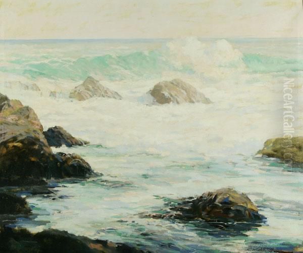 Waves On A Rock Shore - view 1