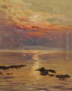 Coucher De Soleil Sur La Mer by Constantin Alexandr. Westchiloff