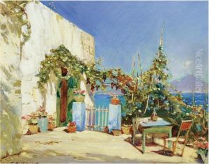 Terrace In Capri by Constantin Alexandr. Westchiloff