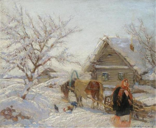 Village In Winter - view 1