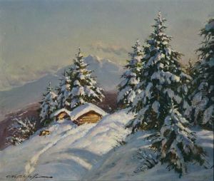 Snow Covered Mountain Cabin Snow Covered Mountain Cabin