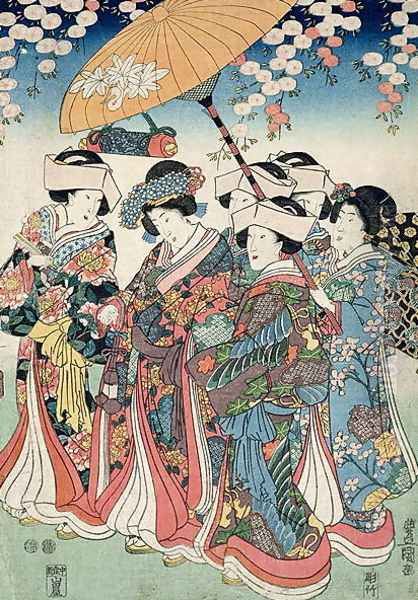 Young Woman with Five Attendants, 1850 - view 1