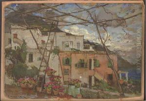An Italian Scene by Constantin Alexandr. Westchiloff