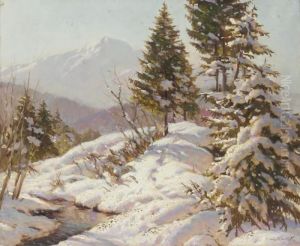 Snow-capped Trees In The Mountains Snow-capped Trees In The Mountains