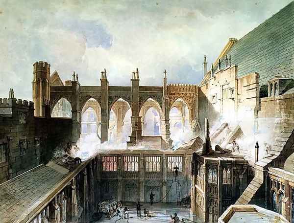 The Destruction of St. Stephens Chapel, Westminster, 1834 - view 1