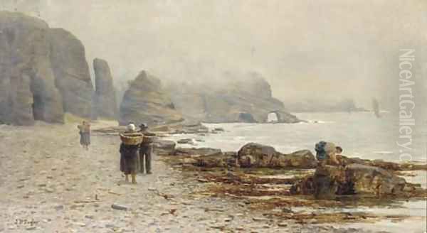 Mussel gathering at Auchmith, Fifeshire - view 1