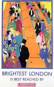 Brightest London is Best Reached by Underground, 1924, printed by the Dangerfield Co by Horace Taylor