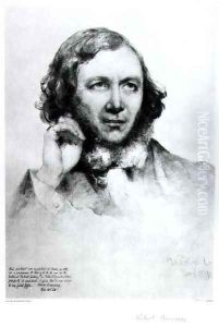 Portrait of Robert Browning 1812-89 1859 by Field Talfourd