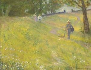 Picking Daisies by Frank Henry (Hector) Tompkins