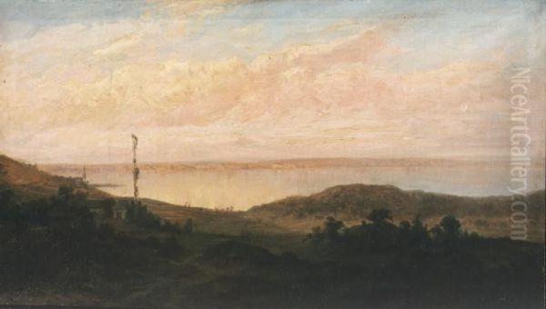 Dusk on the Lake Balaton at Almadi - view 1