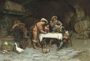 A game of dice in the tavern by Publio Tommasi