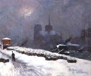Notre Dame in the Snow, 1904 by Siebe Johannes Ten Kate
