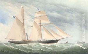 A steam yacht of the Royal Thames Yacht Club in the Channel