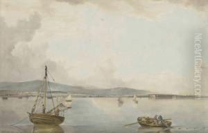 The Bay Of Dublin From The South-east, With The Port Of Dublin Tothe Far Right