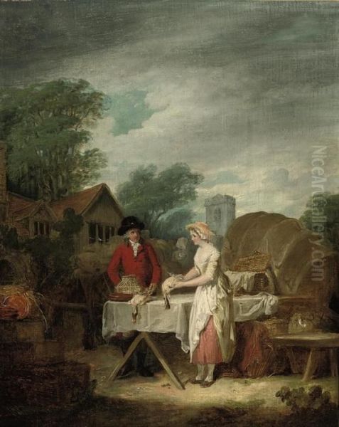 A Town Market Scene - view 1