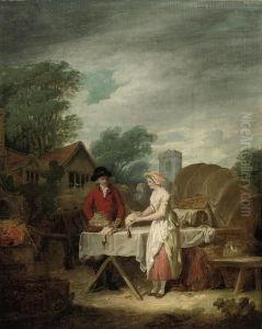 A Town Market Scene by Francis Wheatley