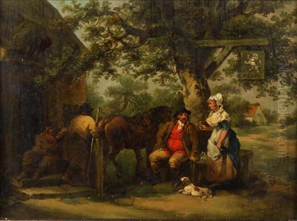 Travellers Outside A Tavern - view 1