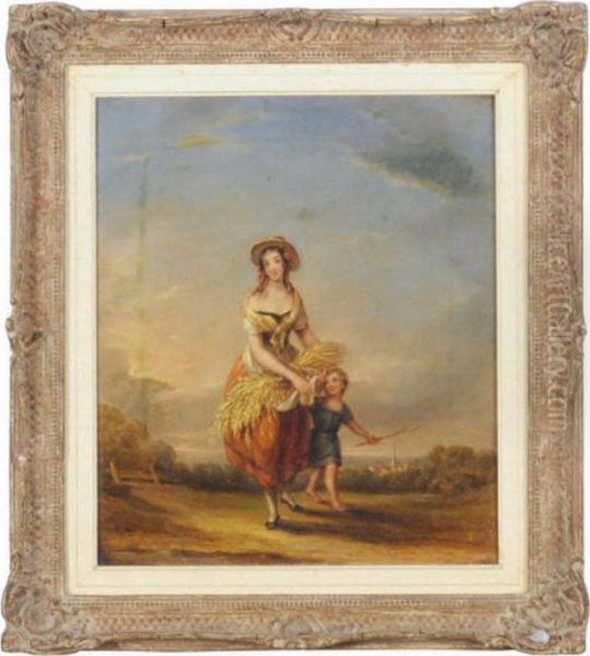 Mother And Child In A Pastoral Scene - view 1