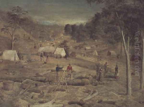 Mining camp at Bathurst, c.1851 - view 1
