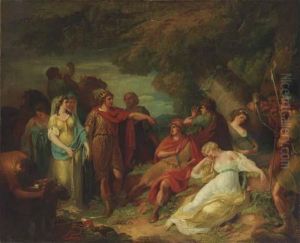 Theseus And Hippolyta Find The Lovers, From A Midsummer Night'sdream by Francis Wheatley