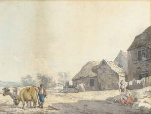 A Farm On The Outskirts Of A Village by Francis Wheatley