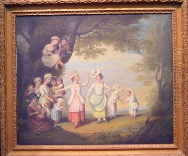 Children Dancing In A Landscape - view 1