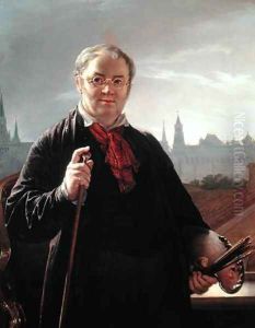 Self Portrait against the Window with a View of the Kremlin, 1846 by Vasili Andreevich Tropinin