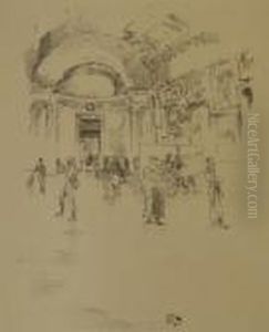 The Long Gallery, Louvre by James Abbott McNeill Whistler