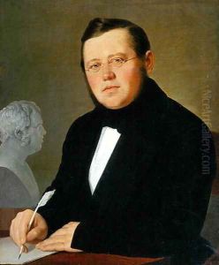 Portrait of the Author Michail Sagoskin, 1830s by Vasili Andreevich Tropinin