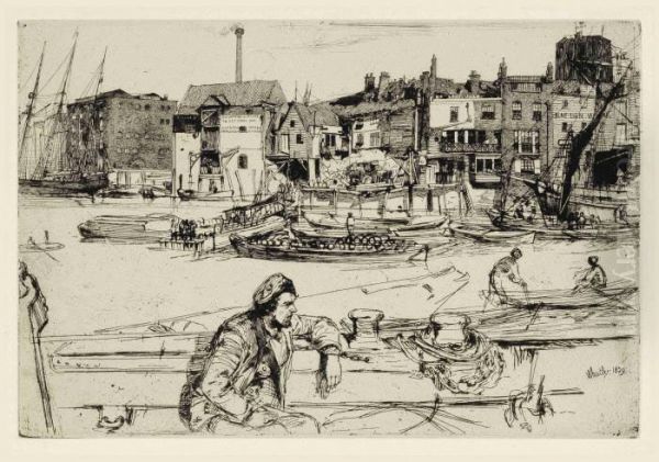 Black Lion Wharf, From The Thames Set - view 1
