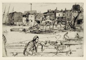 Black Lion Wharf, From The Thames Set by James Abbott McNeill Whistler