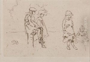 The Menpes Children
(from
Whistler As I Knew Him by James Abbott McNeill Whistler